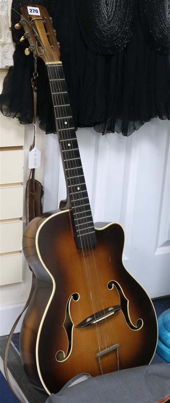 A 1950s cello guitar height 100cm